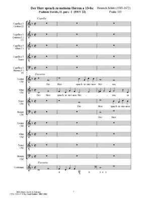 Der Herr sprach zu meinem Herren (Psalm 110), SWV 22