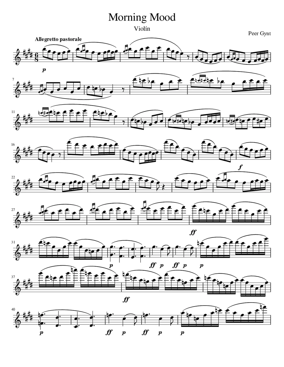 Peer Gynt Suite No.1 Op.46 - Page 1