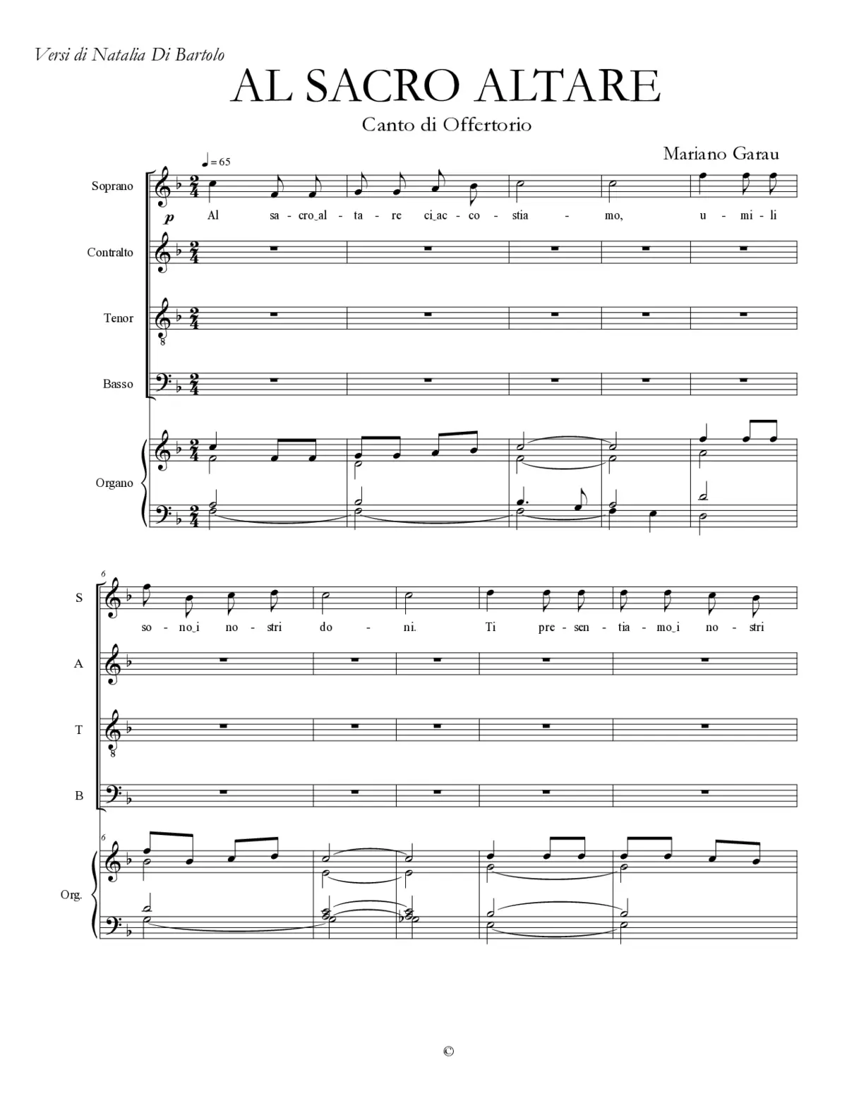 Al sacro altare - Page 1