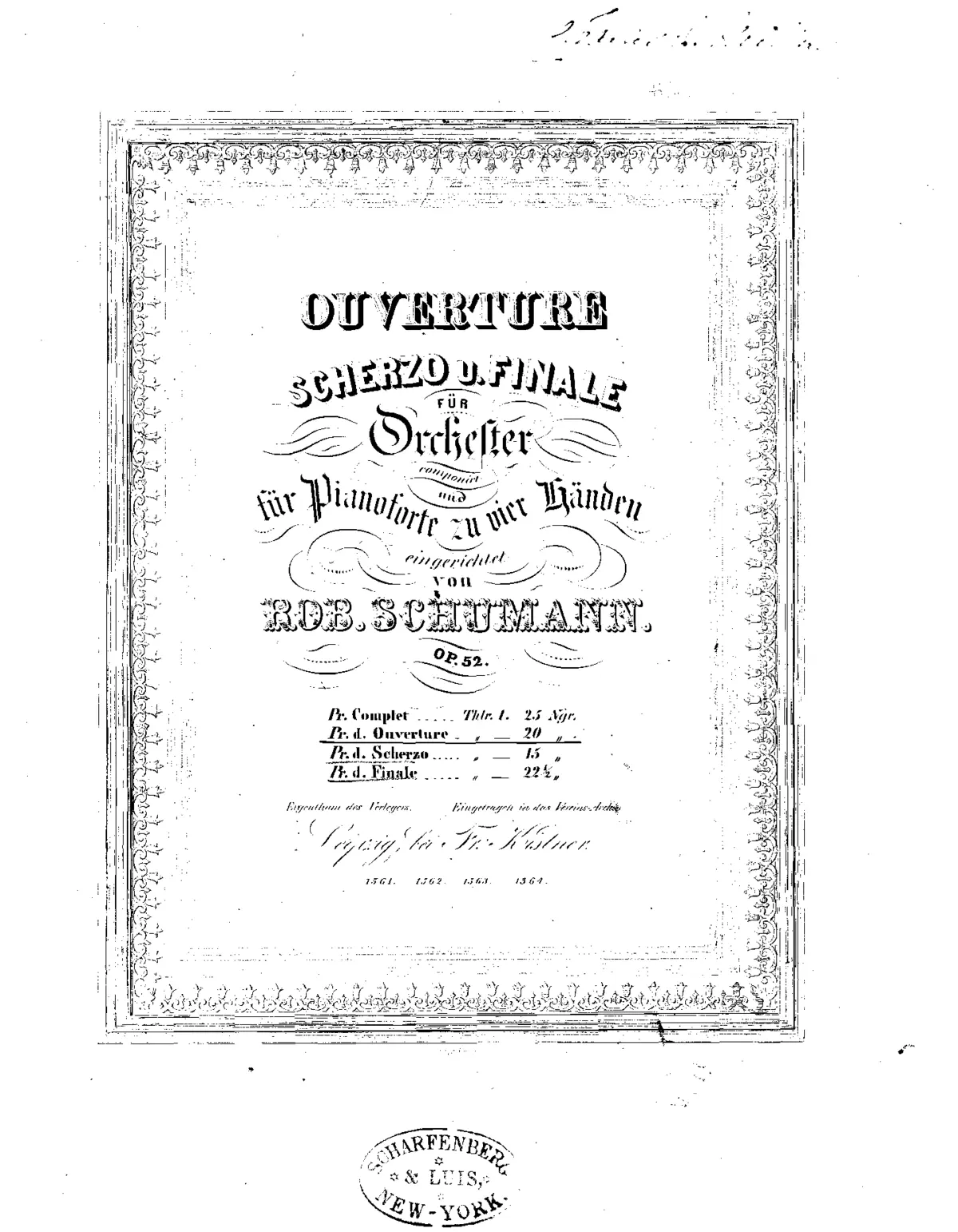 Overture, Scherzo and Finale - Page 1