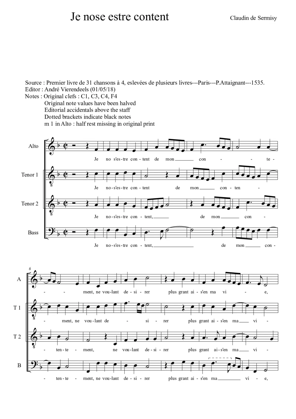 Je nose estre content - Page 1