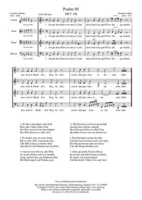 Singet dem Herrn ein neues Lied, SWV 196