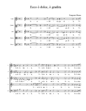 Ecco ò dolce, ò gradita