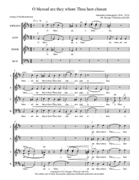 Blessed are they whom Thou has chosen