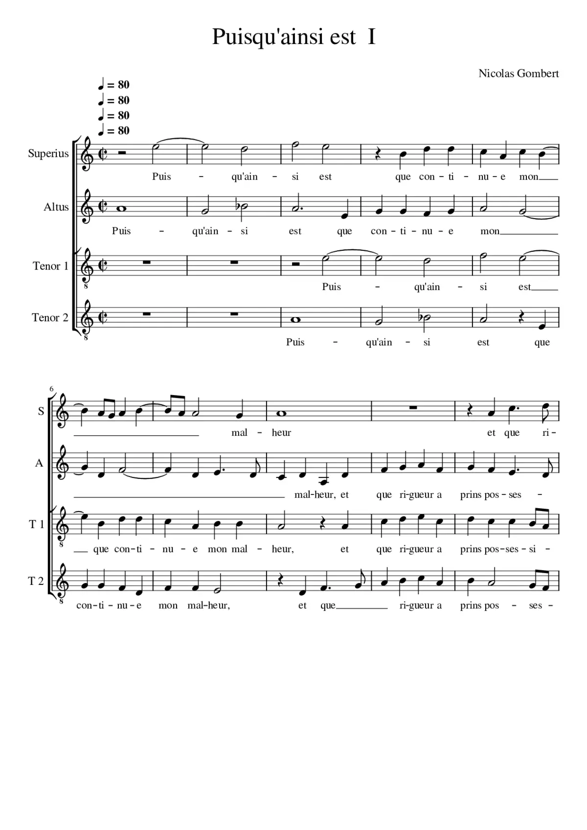 Puisqu' ainsi est I - Page 1