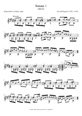 Guitar Sonata in A major