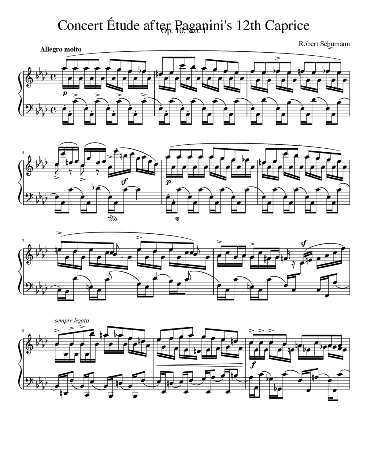 6 Concert Etudes after Paganini Caprices Op.10 - Page 1