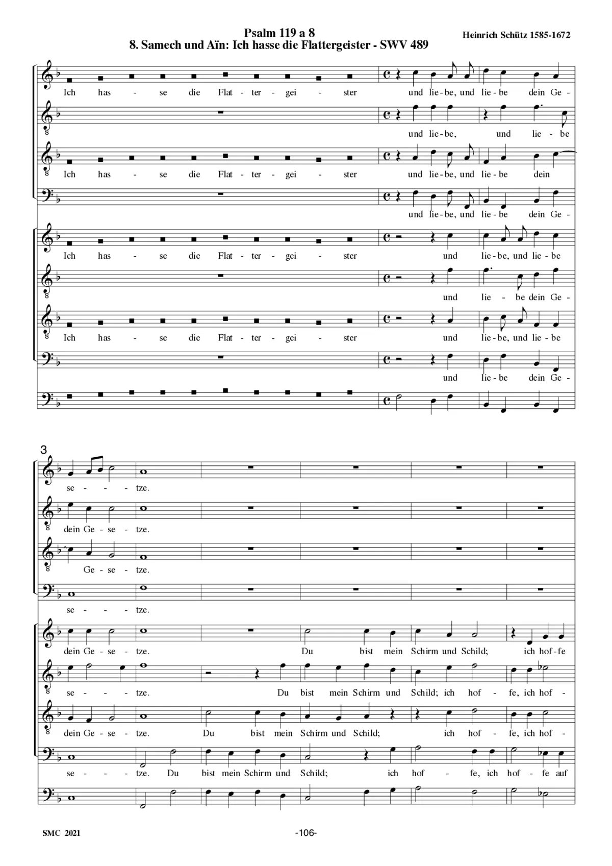 Der Schwanengesang: No. 8, SWV 489 - Page 1