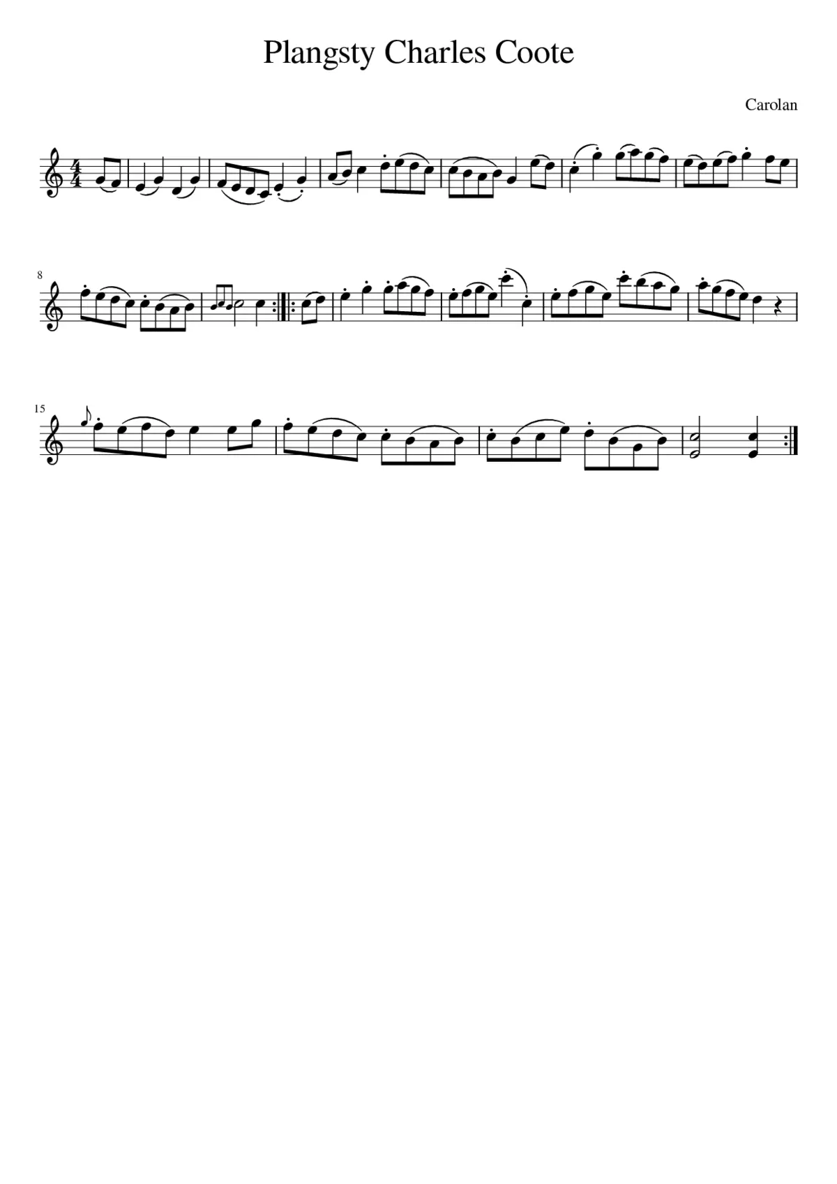 Plangsty Charles Coote - Page 1