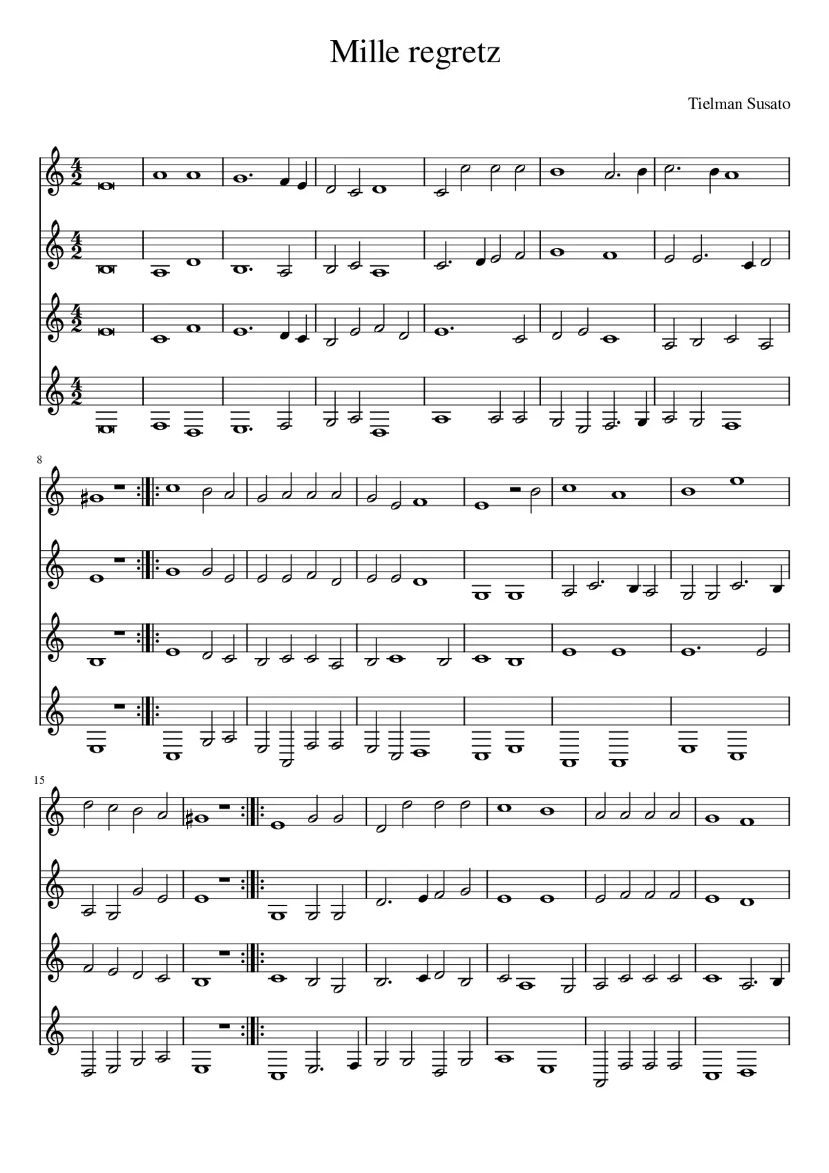 Mille regretz - Page 1