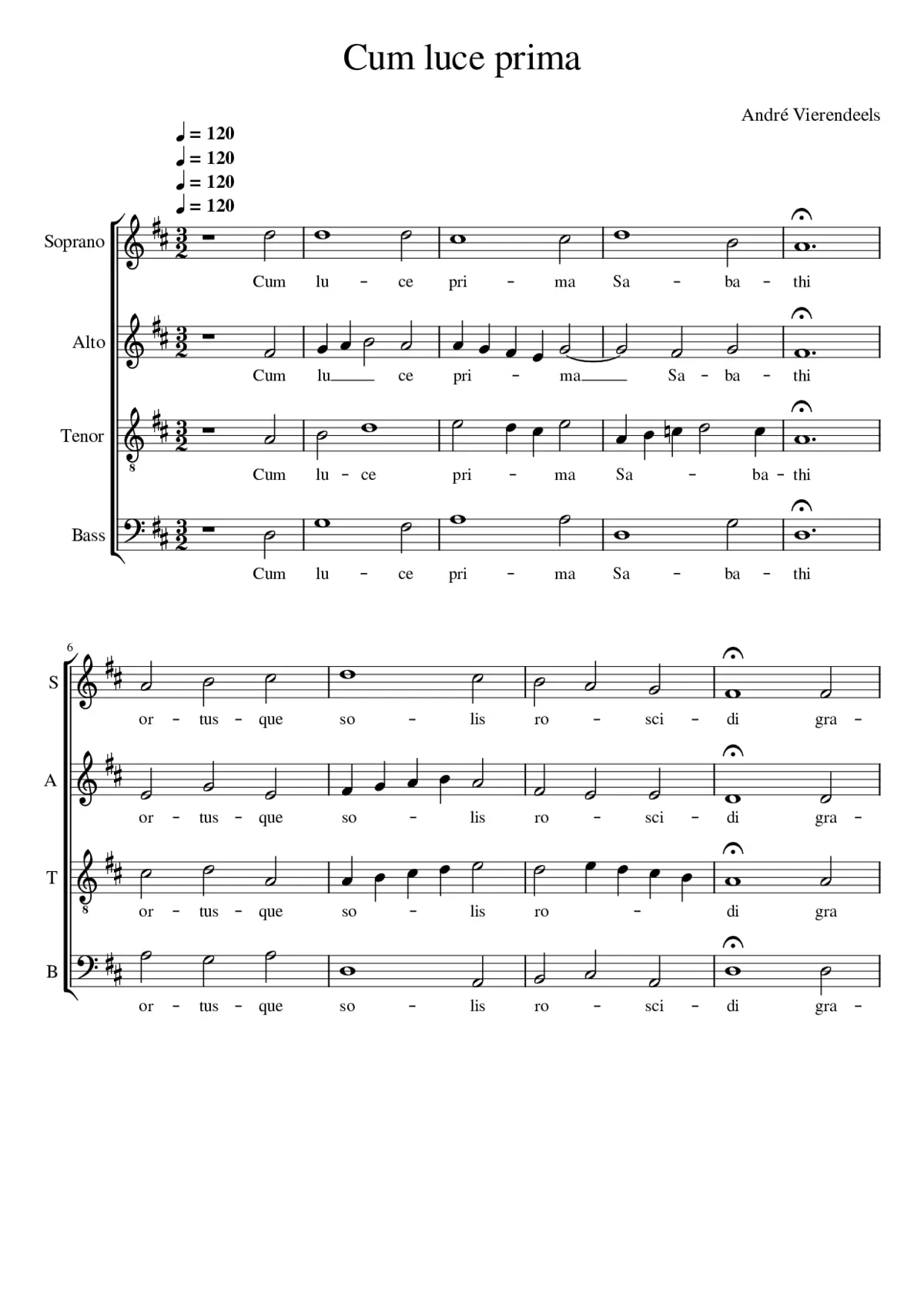 Cum luce prima Sabathi I - Page 1