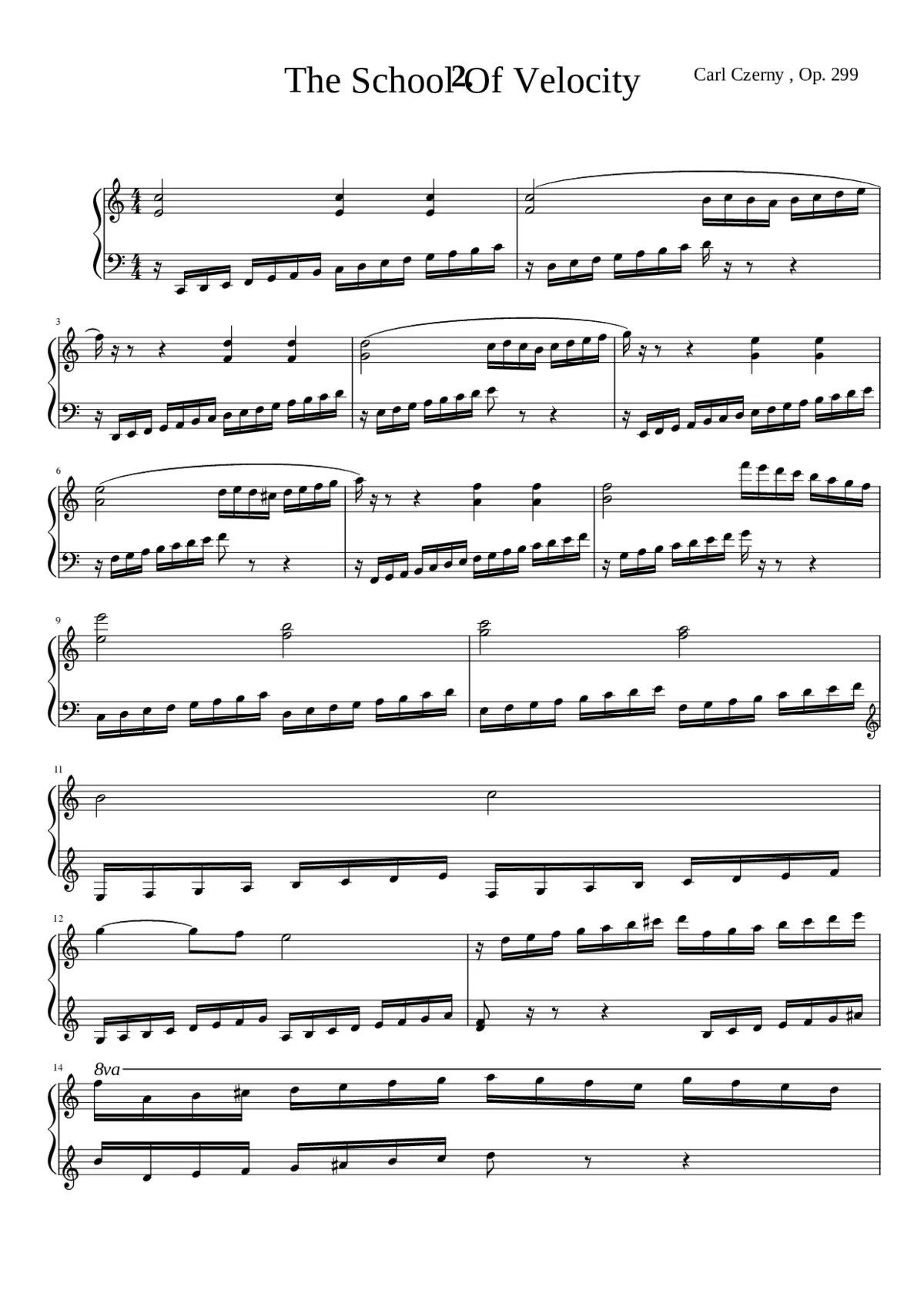 The School of Velocity Op.299 - Page 1