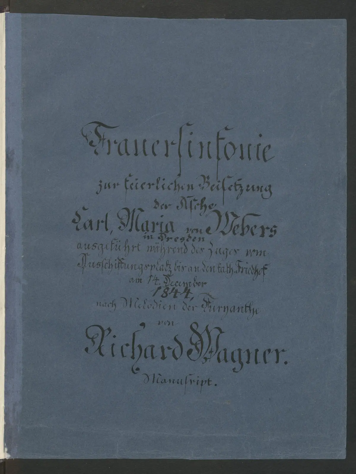 Trauermusik nach Motiven aus Carl Maria von Webers Euryanthe, WWV 73 - Page 1
