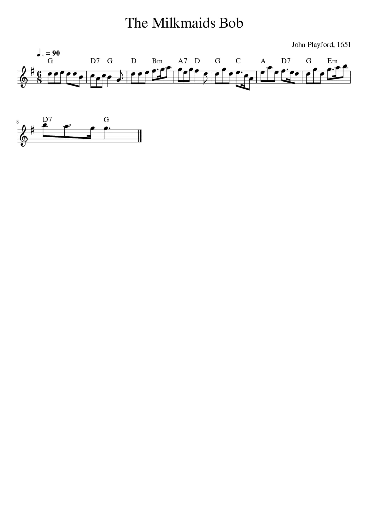 The Milkmaids Bob - Page 1