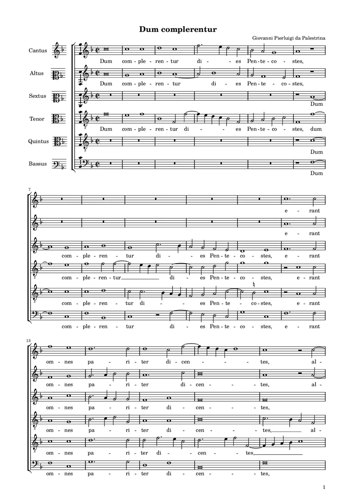 Dum complerentur - Page 1