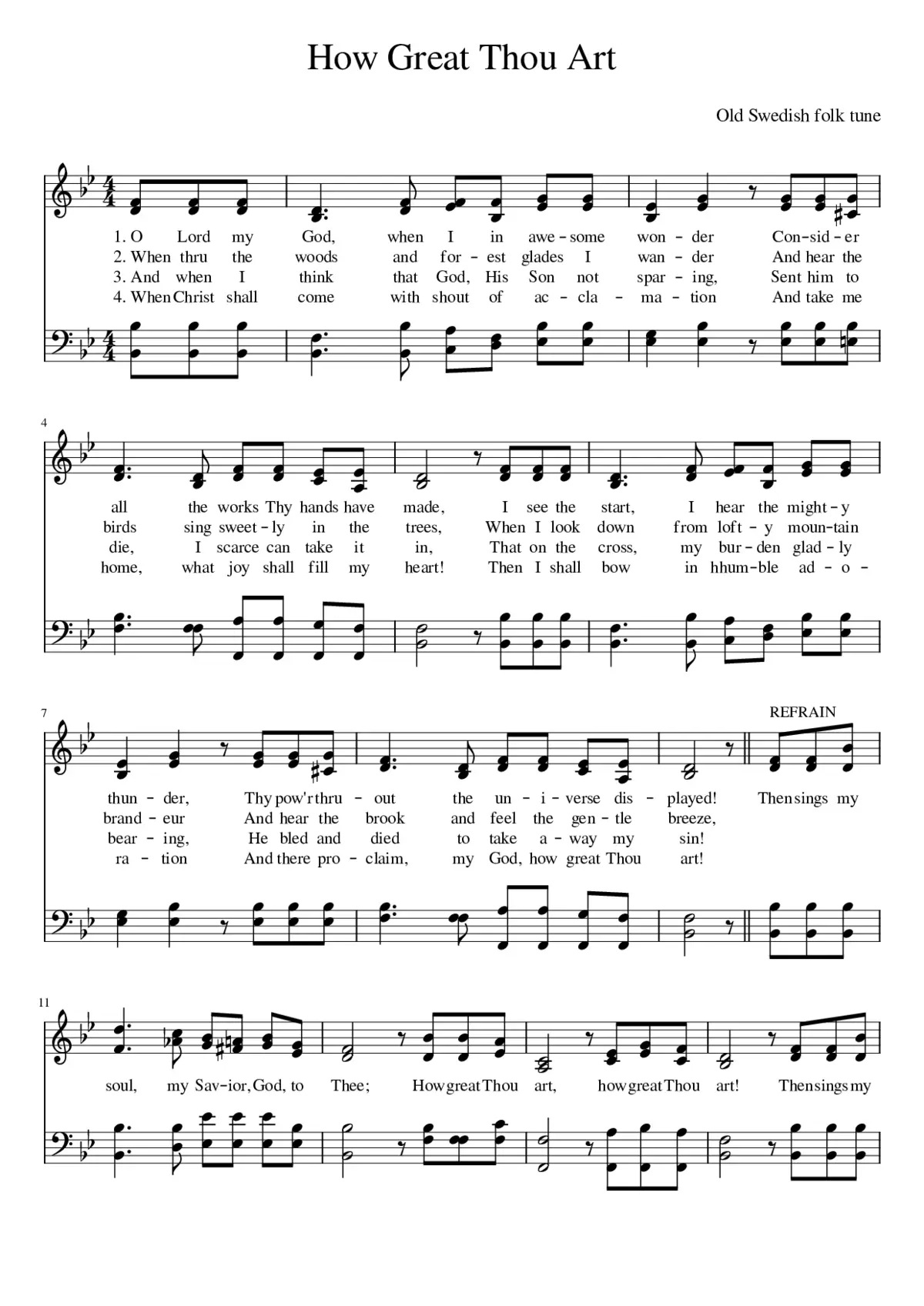 how great thou art - Page 1