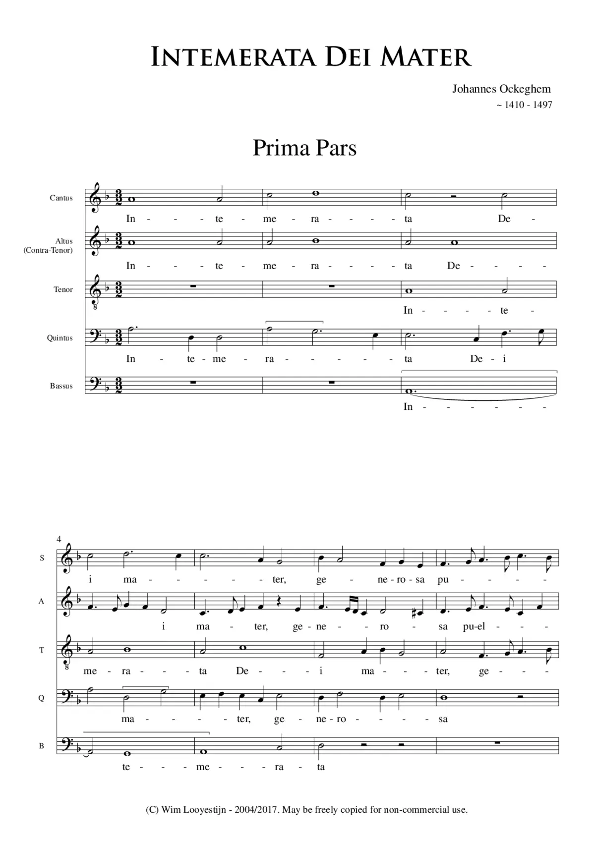 Intemerata Dei mater - Page 1