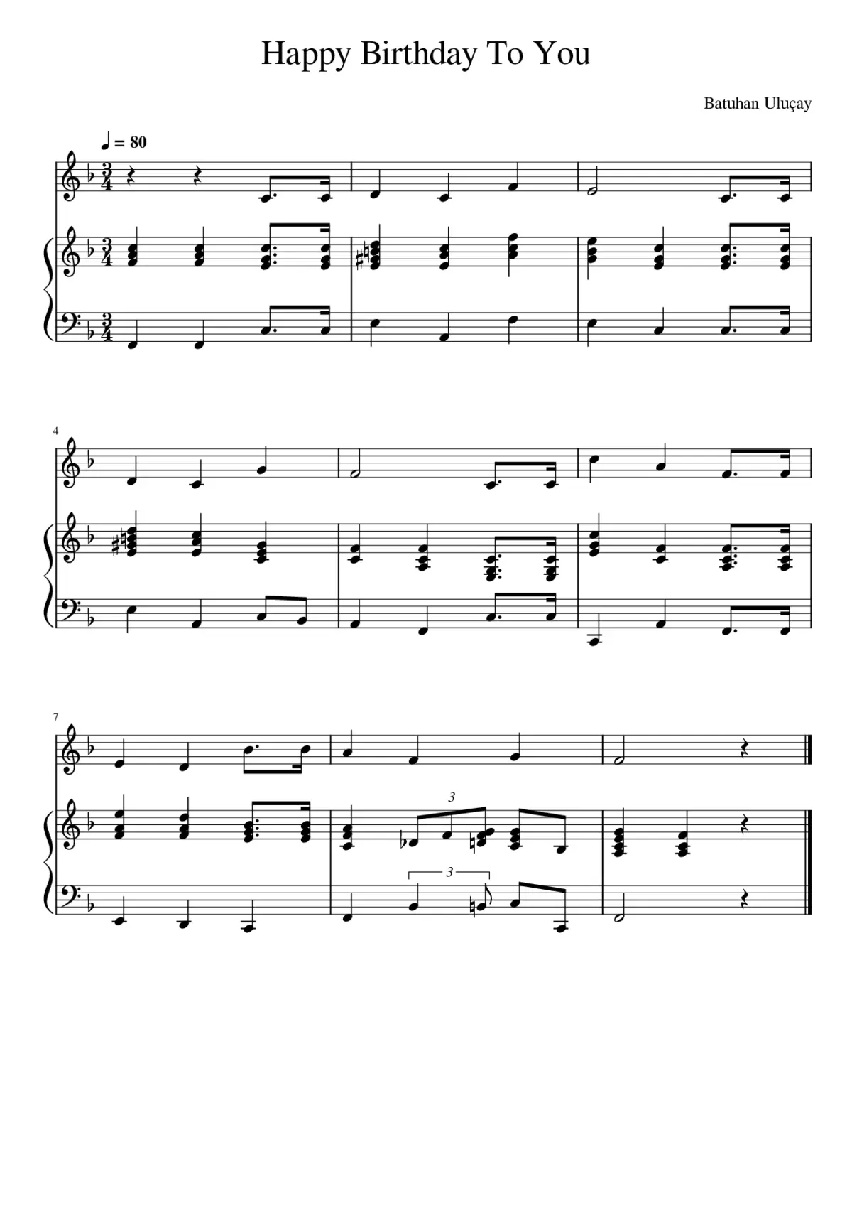 Happy Birthday To You - Page 1