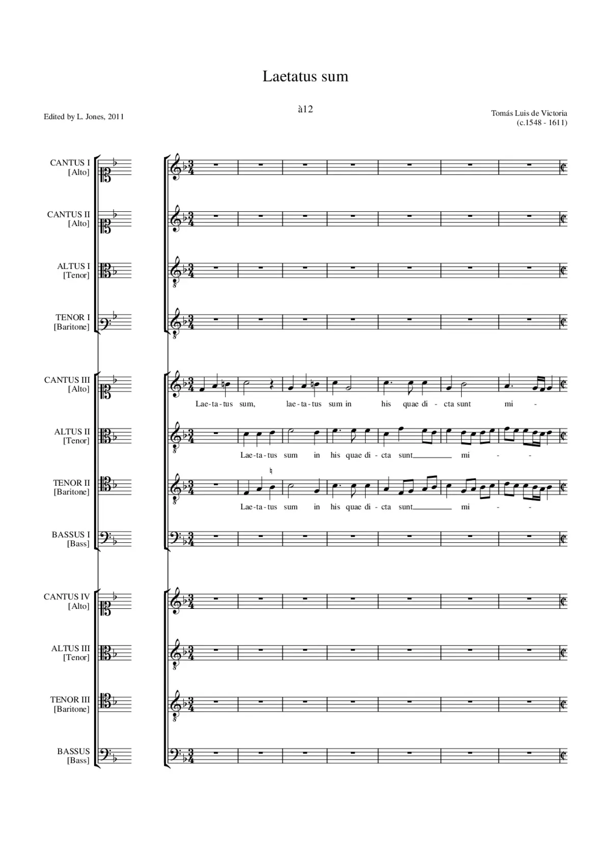 Laetatus sum - Page 1