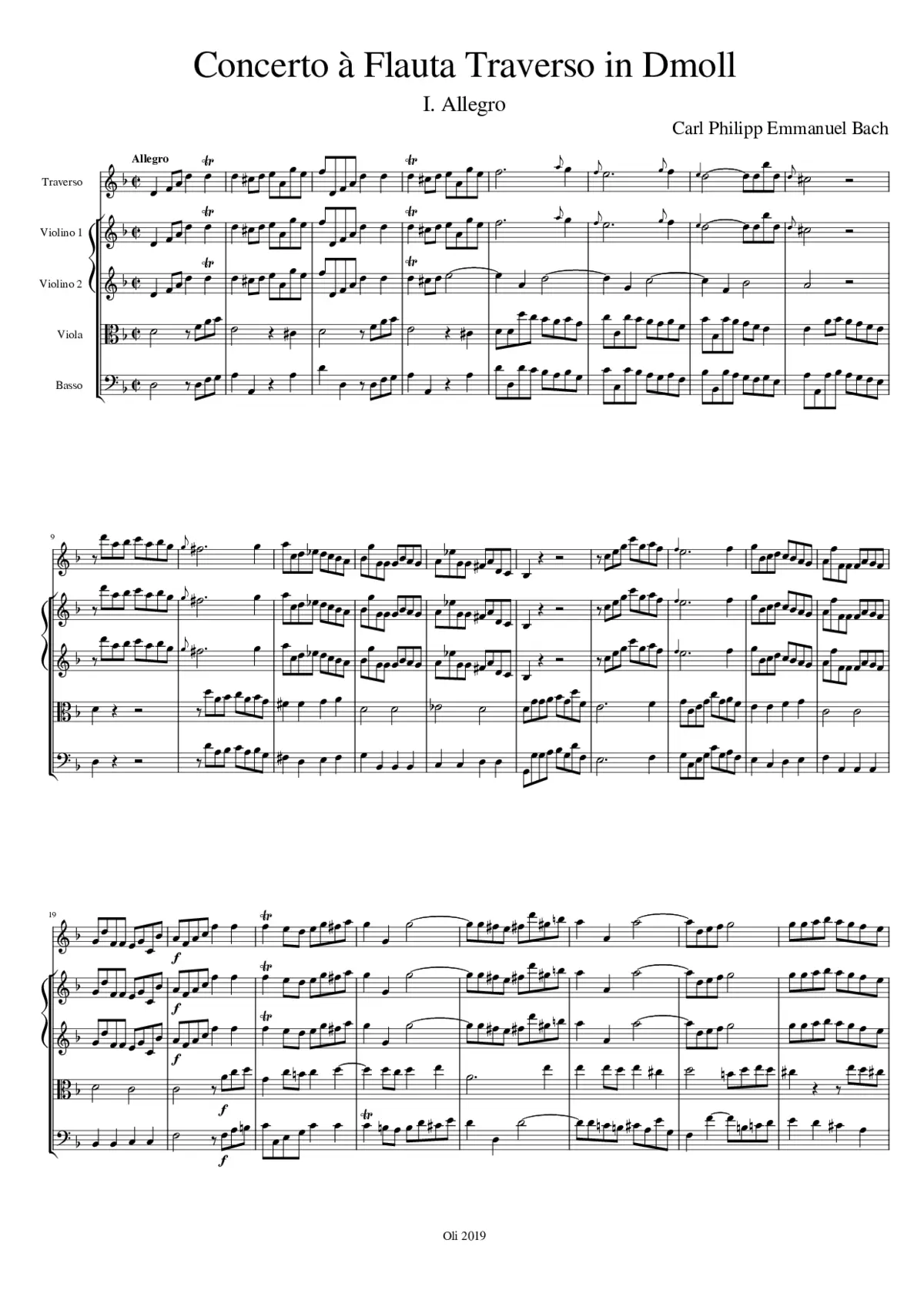 Concerto à Flauta traverso - Page 1