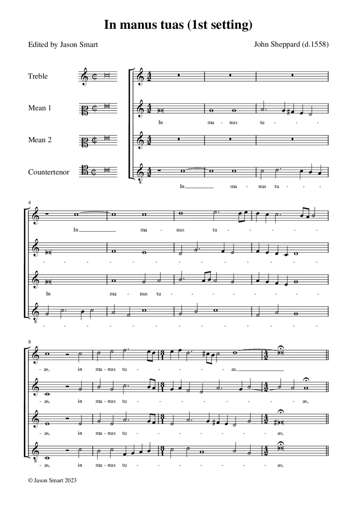In manus tuas (1st setting) - Page 1