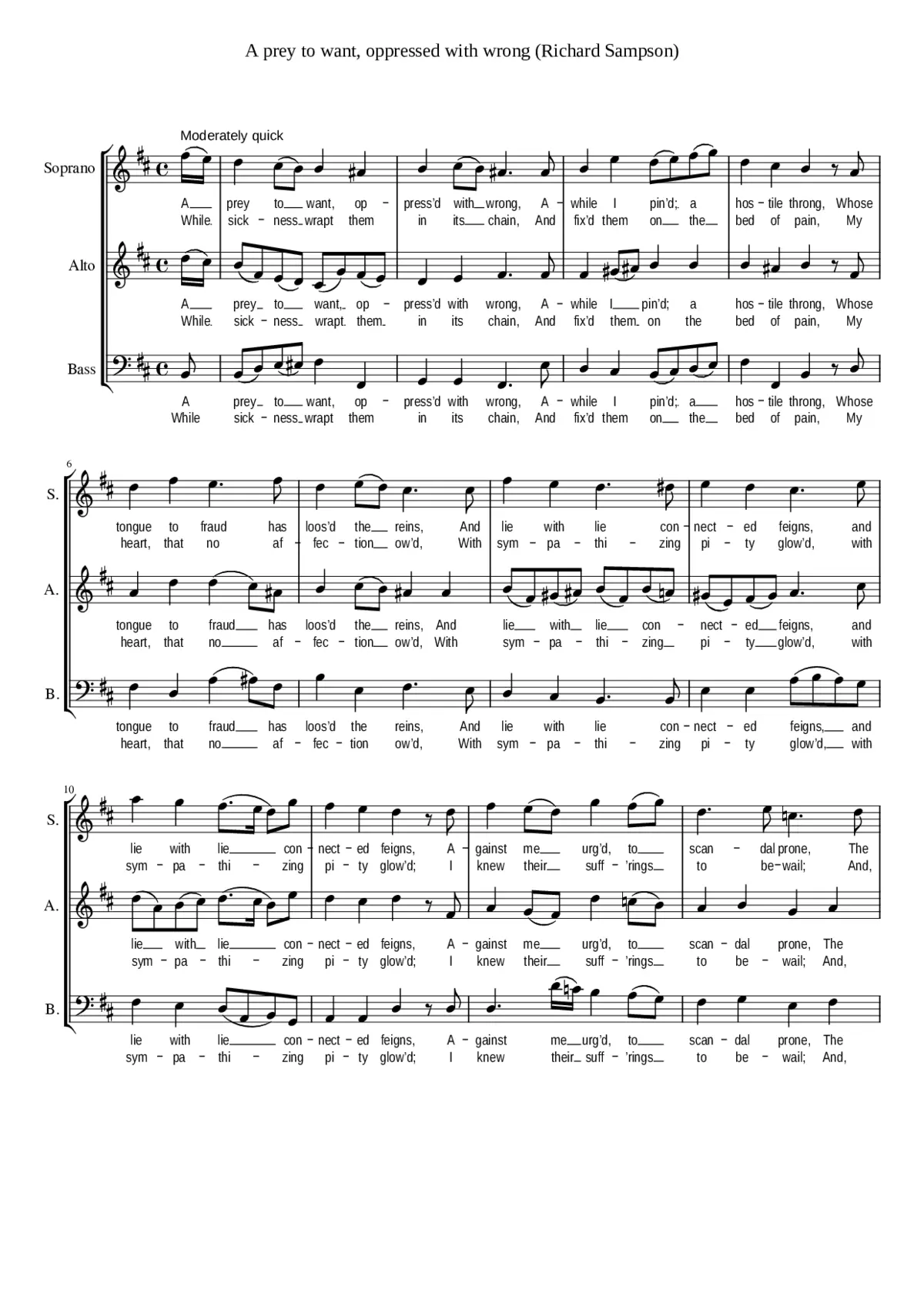 A prey to want oppressed with wrong - Page 1