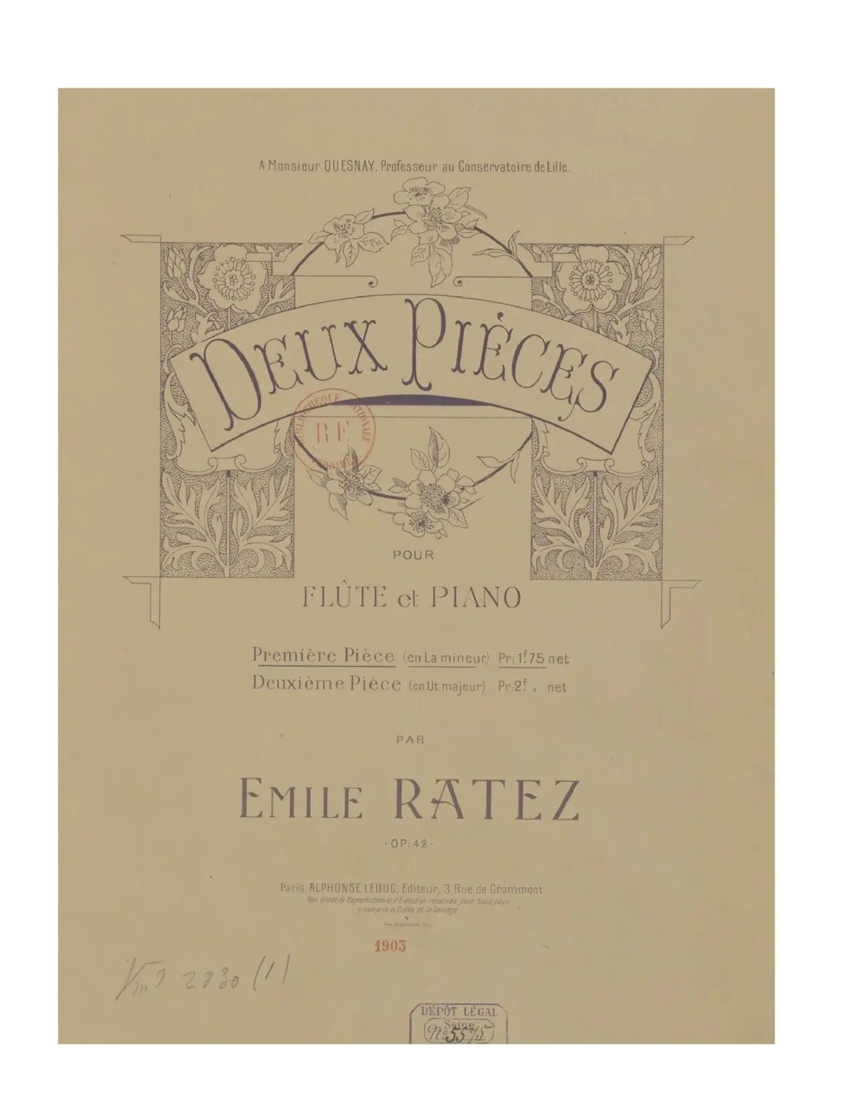 2 Pièces for flute - Page 1