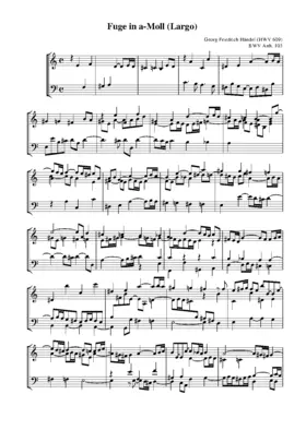 Fugue in A minor, BWV Anh.103