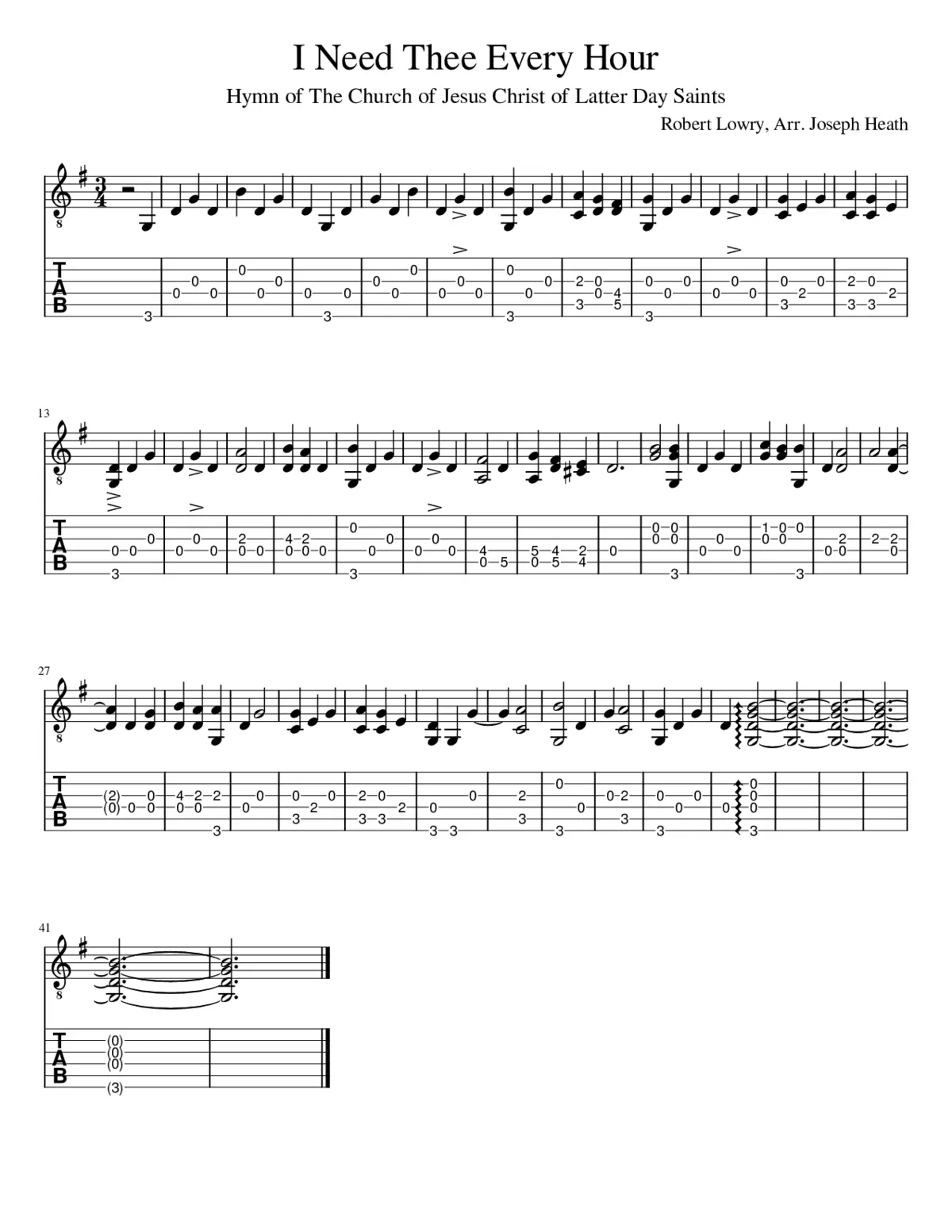 i need thee every hour - Page 1