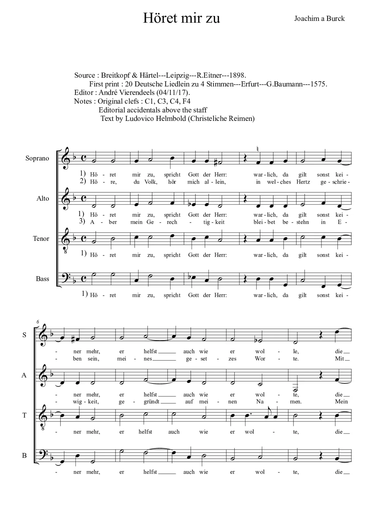 Höret mir zu - Page 1