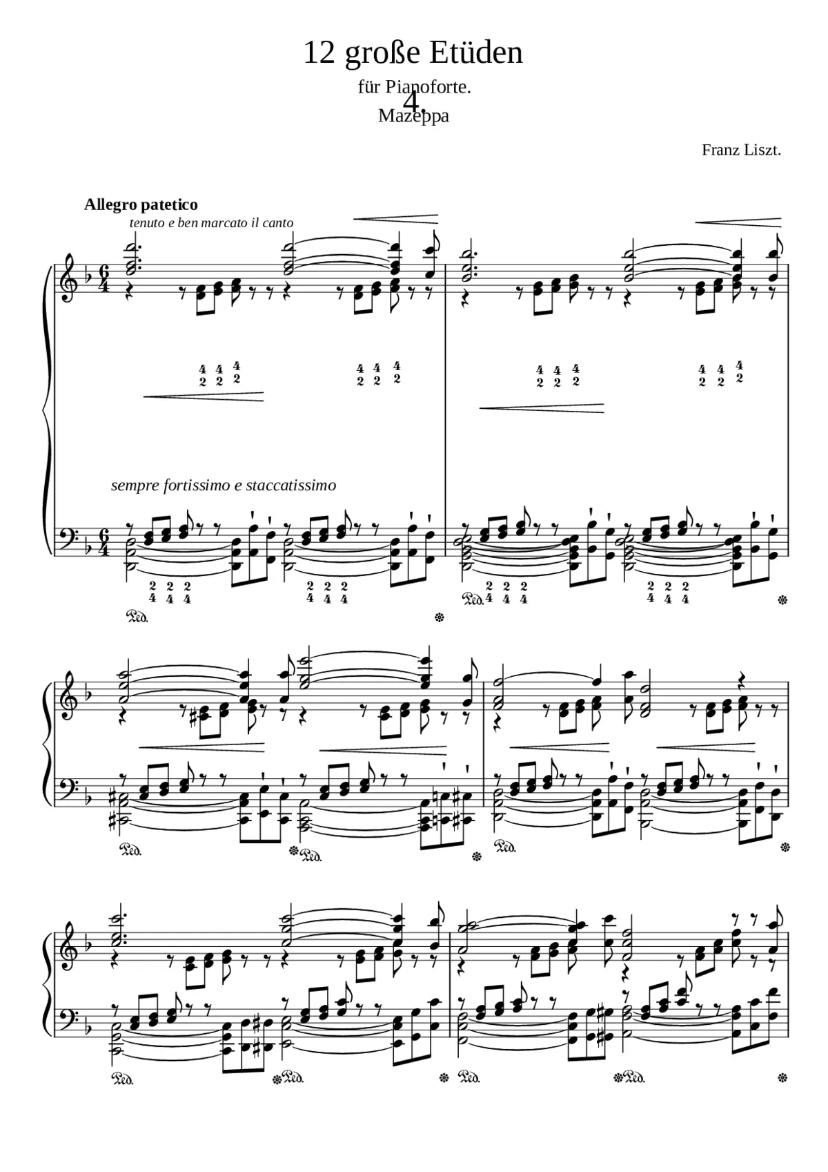 Grandes études de Paganini S.141 - Page 1