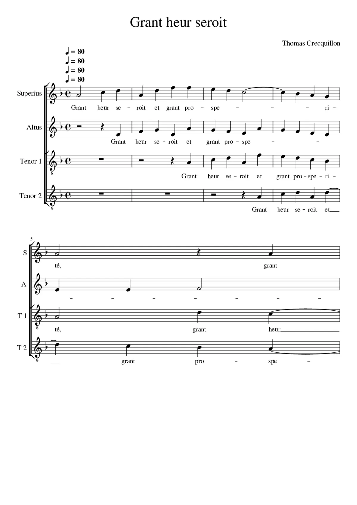 Grant heur seroit - Page 1