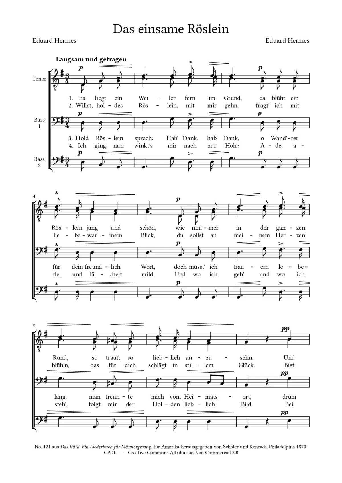 Das einsame Röslein - Page 1