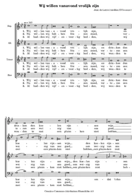 Wij willen vanavond vrolijk zijn