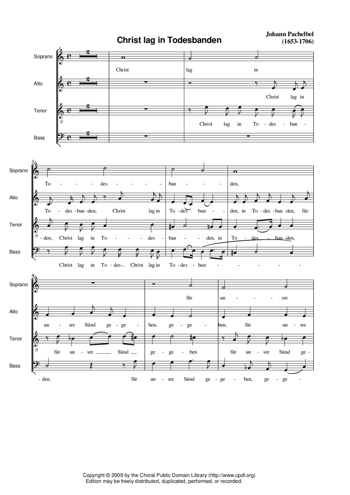 Christ lag in Todesbanden - Page 1