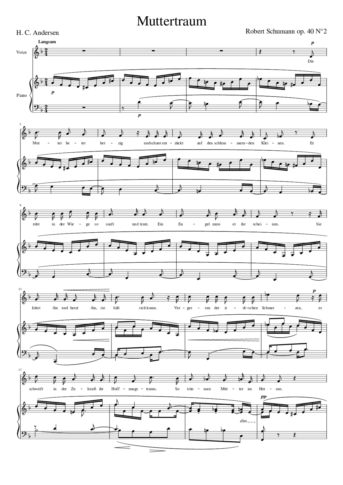 02- Muttertraum Schumann - Page 1