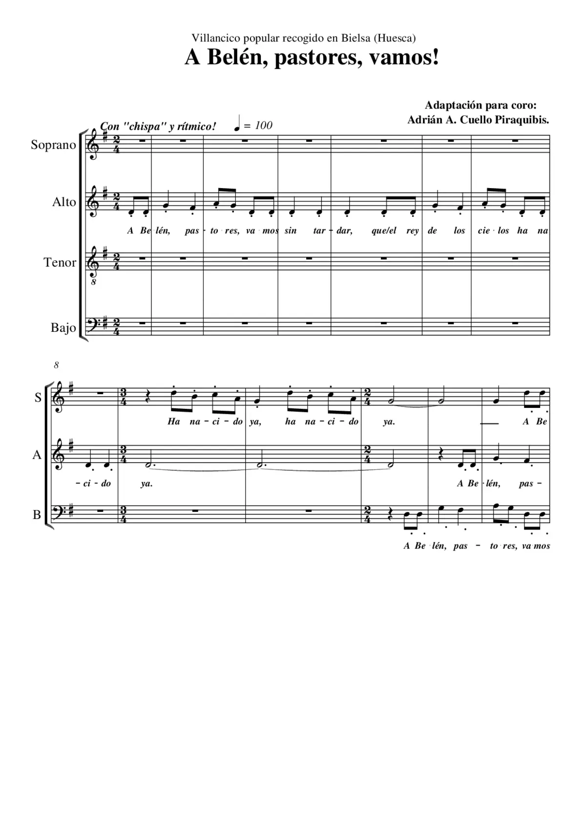 A Belén, pastores, vamos! - Page 1