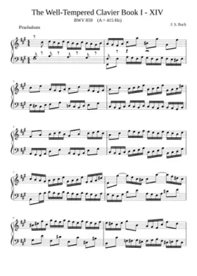 Prelude and Fugue in F-sharp minor BWV 859