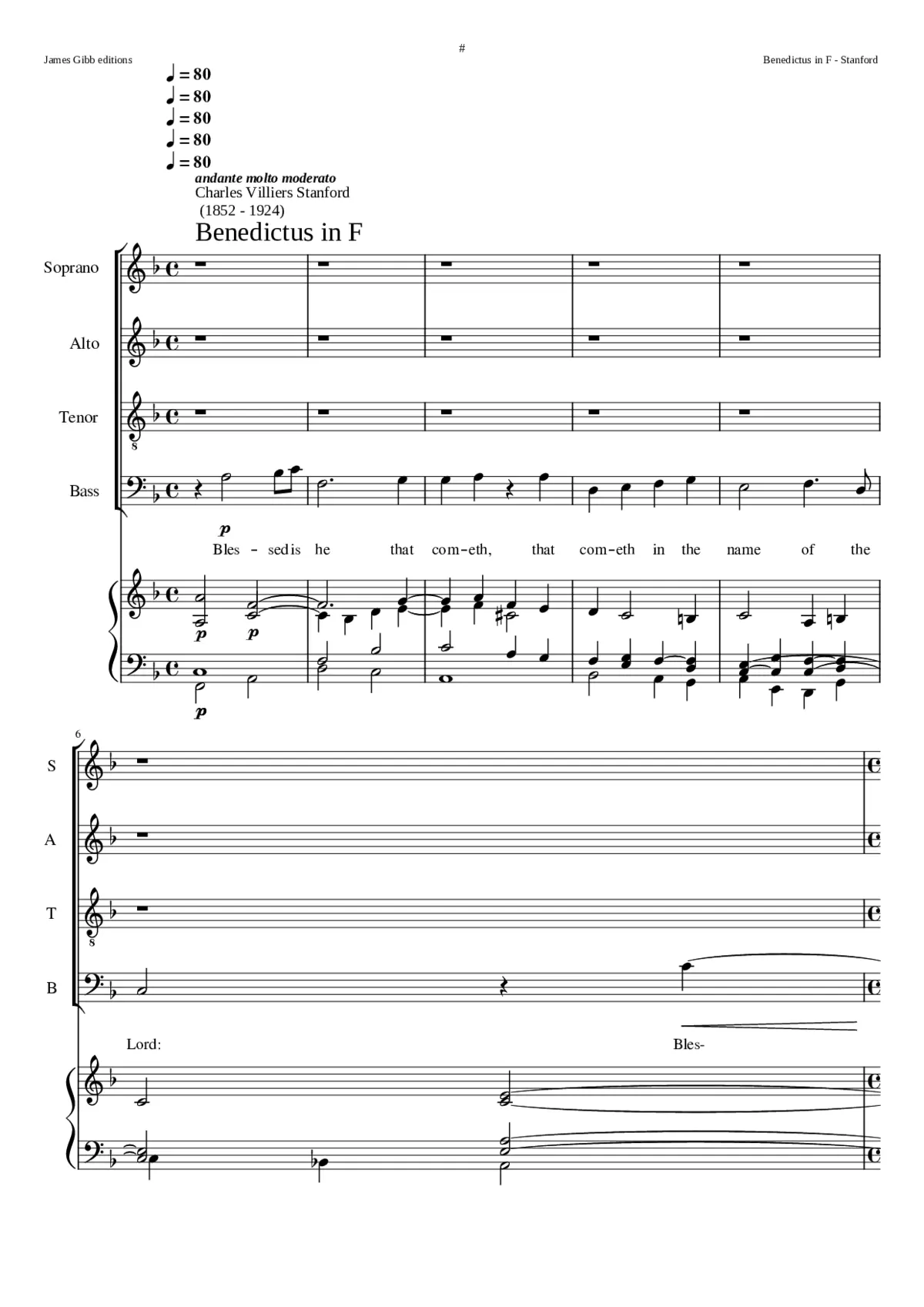 Benedictus and Agnus Dei in F - Page 1