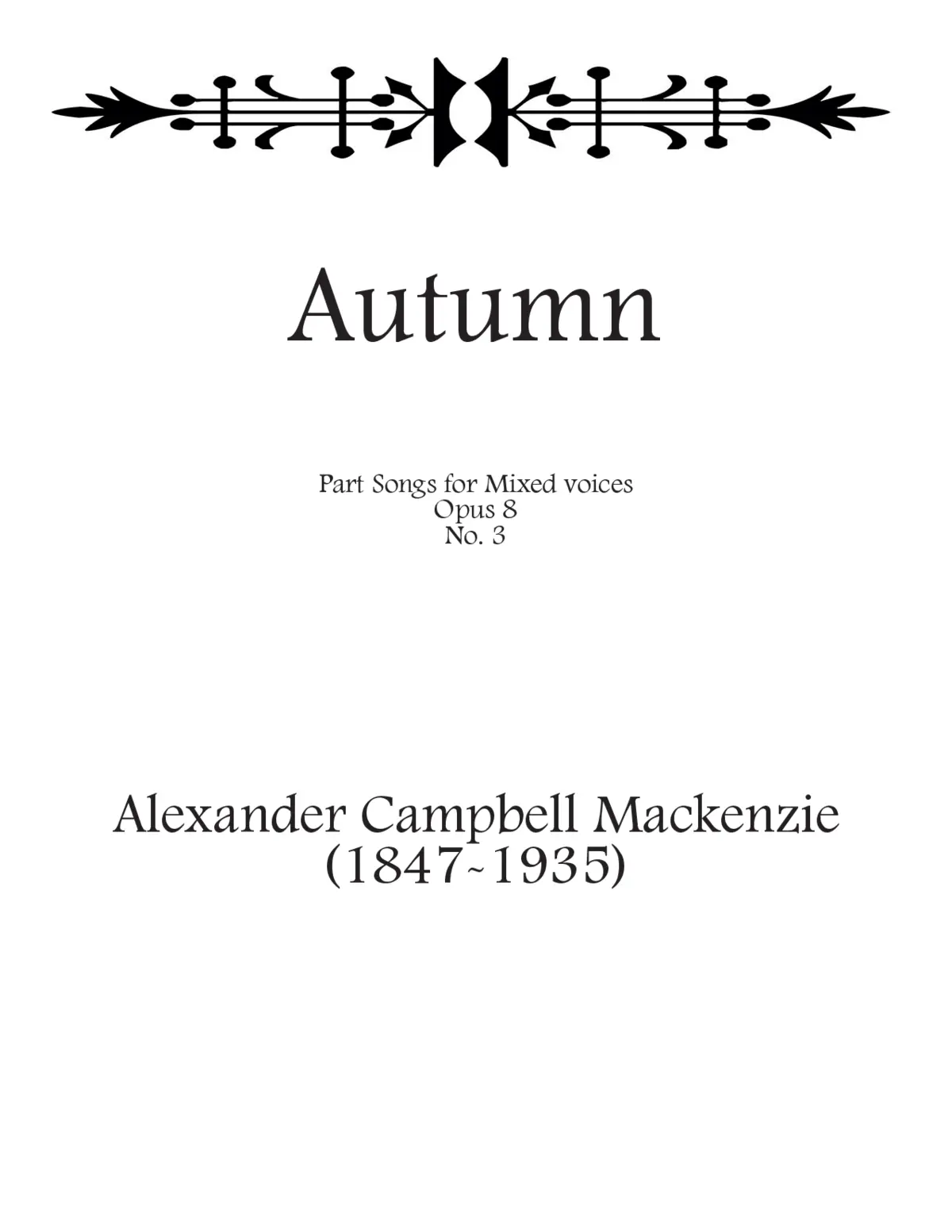 Autumn, Op.8, no.3 - Page 1