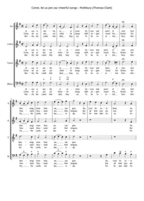 Come let us join our cheerful songs