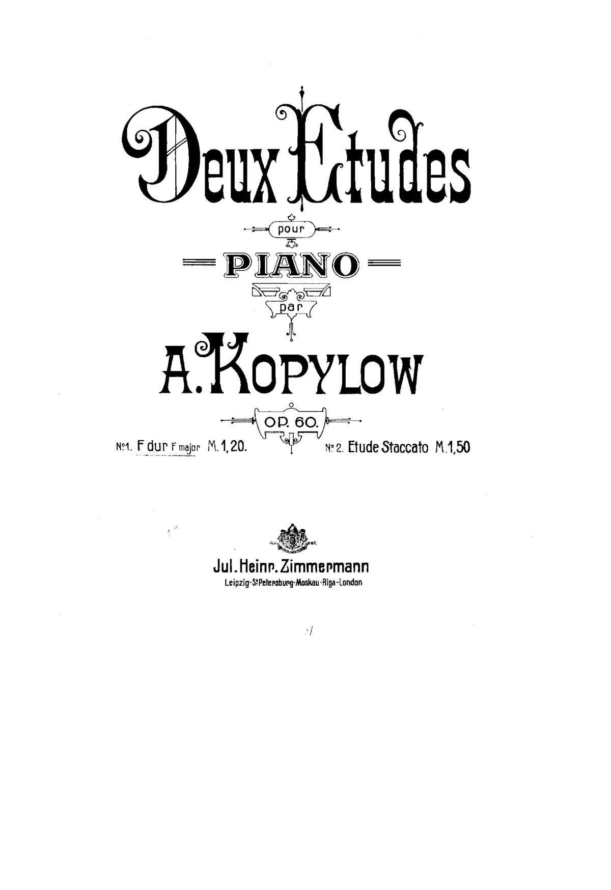 2 Etudes pour piano - Page 1