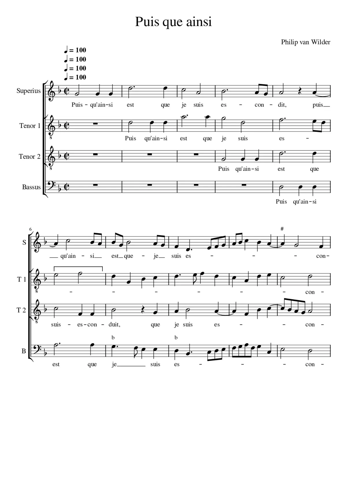 Puis que ainsi - Page 1