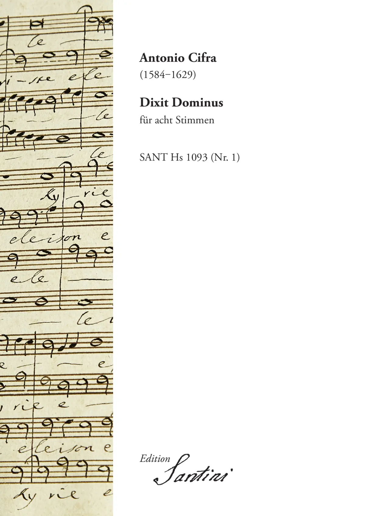 Dixit Dominus (SANT Hs 1093-1) - Page 1