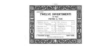 12 Divertimenti for organ