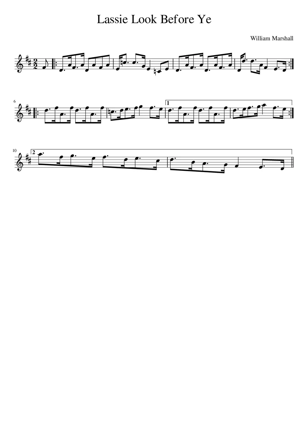 Lassie Look Before Ye - Page 1