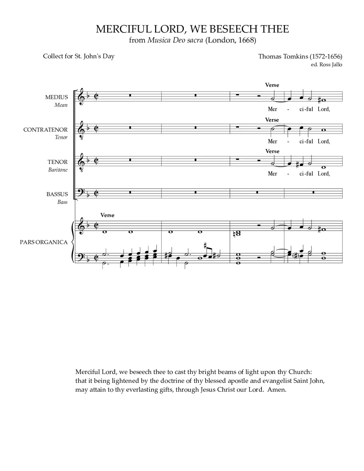 Merciful Lord, we beseech thee - Page 1