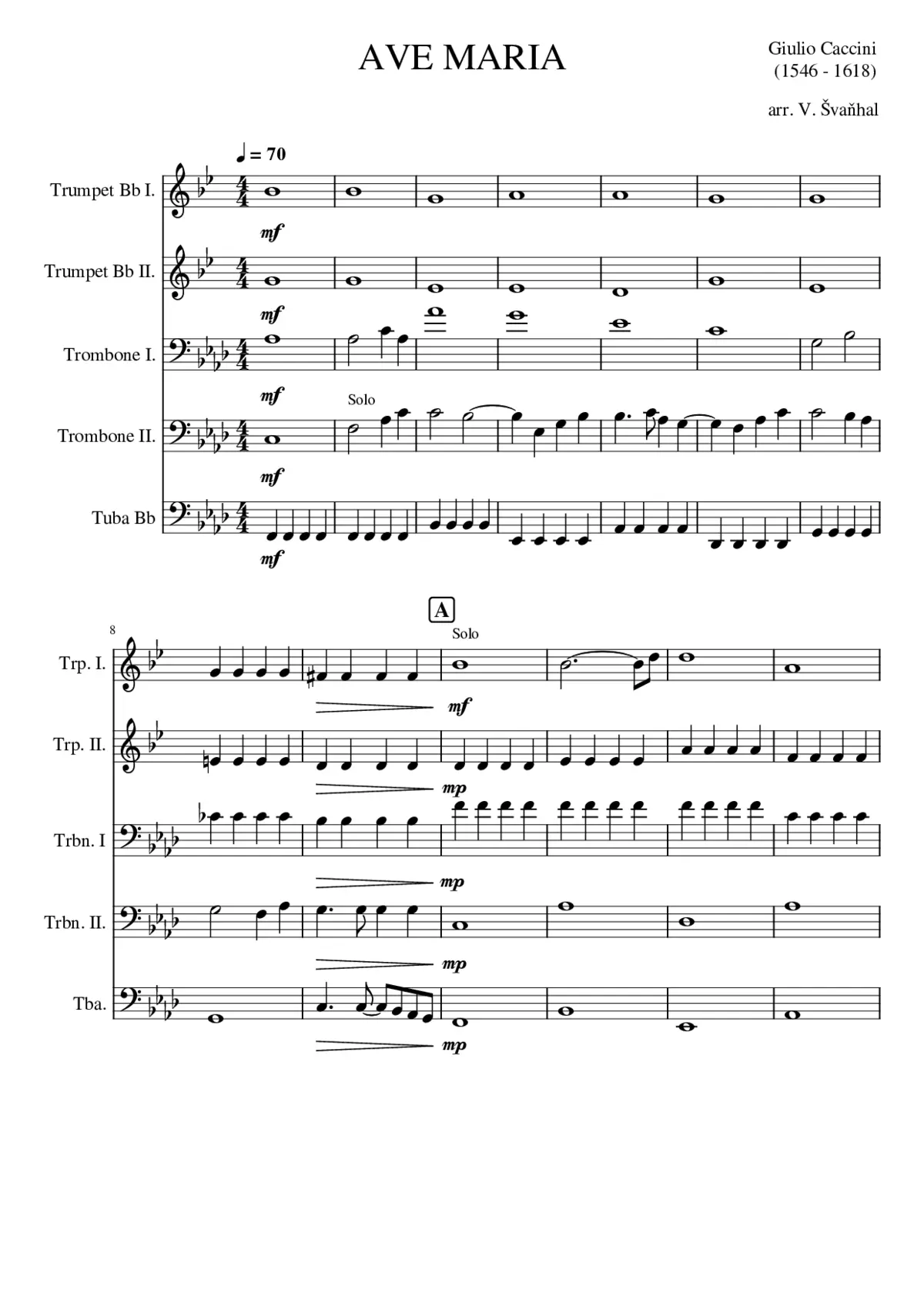 AVE MARIA - G.Caccini - Page 1