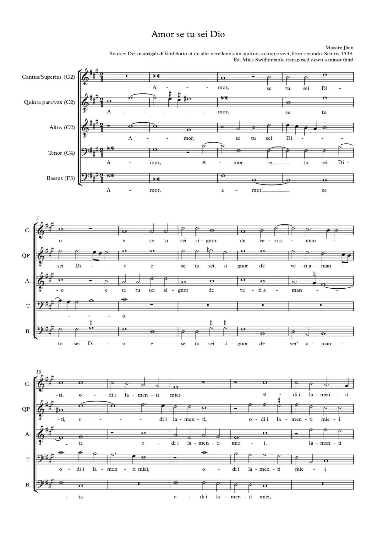 Amor se tu sei dio - Page 1