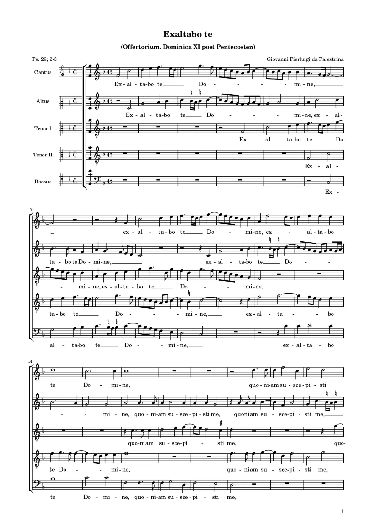 Exaltabo te - Page 1